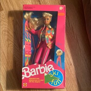 Barbie Ski Fun Doll in Pink and Multicolor Outfit